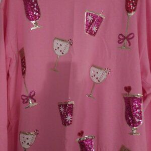 Pink Holiday Sweater dress